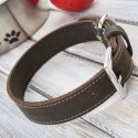 OBROŻA DLA PSA SKÓRZANA BRĄZOWA ROZM. S/M PETSOME 17P02S