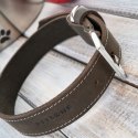 OBROŻA DLA PSA SKÓRZANA W STYLU VINTAGE BRĄZOWA ROZM. S/M PETSOME 21P02S