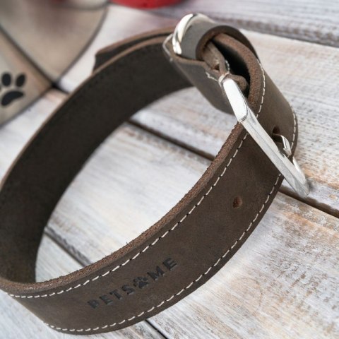 OBROŻA DLA PSA SKÓRZANA W STYLU VINTAGE BRĄZOWA ROZM. S/M PETSOME 21P02S OBROŻA DLA PSA SKÓRZANA W STYLU VINTAGE BRĄZOWA ROZM. S/M PETSOME 21P02S