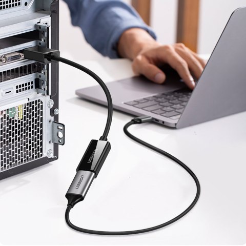 Adapter przejściówka z DisplayPort (męski) - HDMI (żeński) 4K 2K czarny Adapter przejściówka z DisplayPort (męski) - HDMI (żeński) 4K 2K czarny