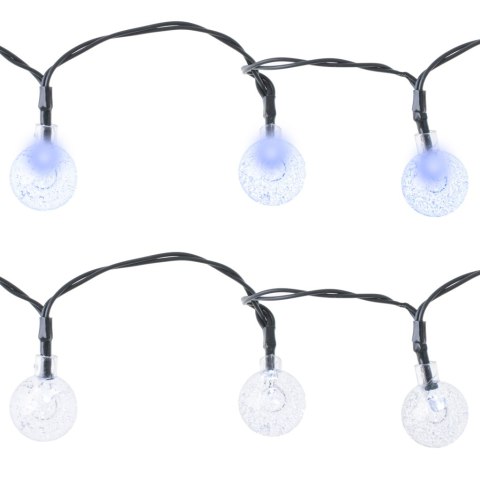 Lampki ogrodowe solarne kulki 7m 50LED zimny biały Lampki ogrodowe solarne kulki 7m 50LED zimny biały