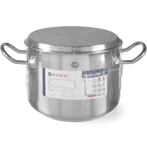 Garnek niski Profi Line z pokrywką 4,8 l śr. 240 x 105 h - Hendi 830406 Garnek niski Profi Line z pokrywką 4,8 l śr. 240 x 105 h - Hendi 830406