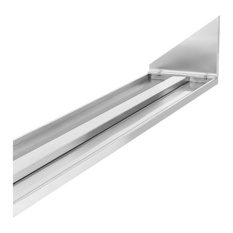 Półka ścienna wisząca stalowa nierdzewna pojedyncza 90cm Półka ścienna wisząca stalowa nierdzewna pojedyncza 90cm