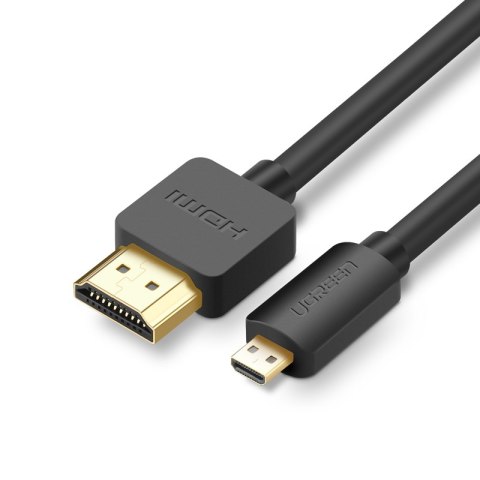 Kabel przewód Micro HDMI - HDMI 4K 60Hz 3m czarny Kabel przewód Micro HDMI - HDMI 4K 60Hz 3m czarny
