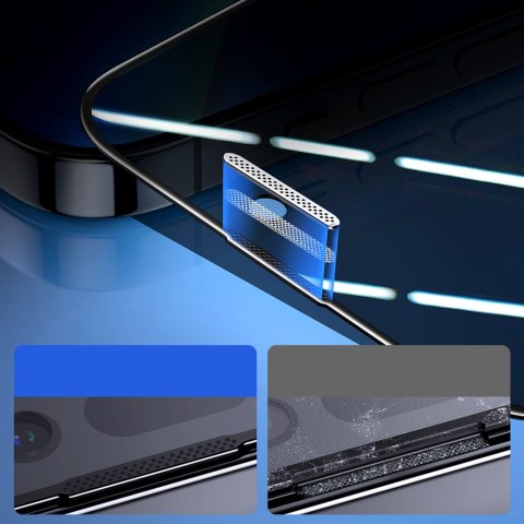 Szkło hartowane do iPhone 14 Pro z filtrem Anti-Spy na cały ekran z ramką przezroczysty Szkło hartowane do iPhone 14 Pro z filtrem Anti-Spy na cały ekran z ramką przezroczysty