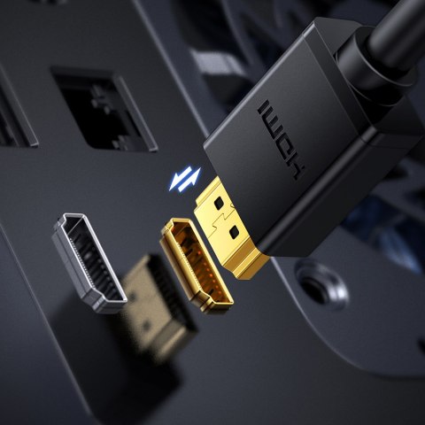 Dwukierunkowy kabel przewód HDMI - DVI 2m czarny Dwukierunkowy kabel przewód HDMI - DVI 2m czarny