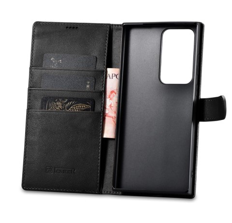 Etui skórzany pokrowiec portfel do Samsung Galaxy S23 Ultra Wallet Case czarne Etui skórzany pokrowiec portfel do Samsung Galaxy S23 Ultra Wallet Case czarne