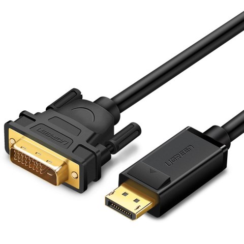 Kabel przewód DisplayPort - DVI 2m pozłacane wtyki czarny Kabel przewód DisplayPort - DVI 2m pozłacane wtyki czarny