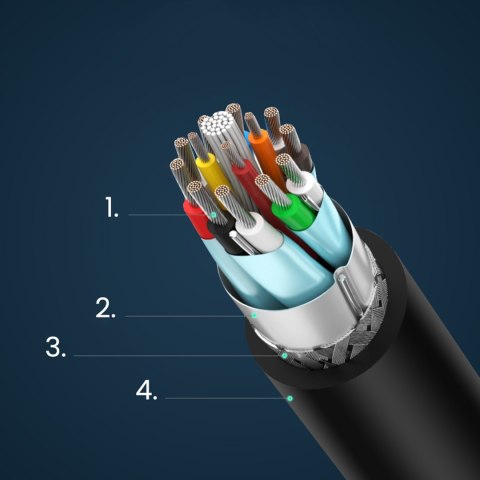 Kabel przewód DisplayPort - DVI 2m pozłacane wtyki czarny Kabel przewód DisplayPort - DVI 2m pozłacane wtyki czarny