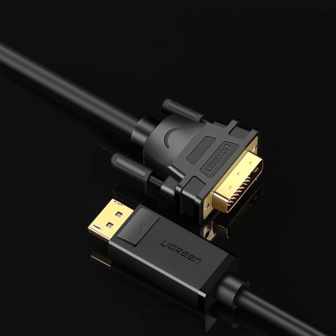 Kabel przewód DisplayPort - DVI 2m pozłacane wtyki czarny Kabel przewód DisplayPort - DVI 2m pozłacane wtyki czarny
