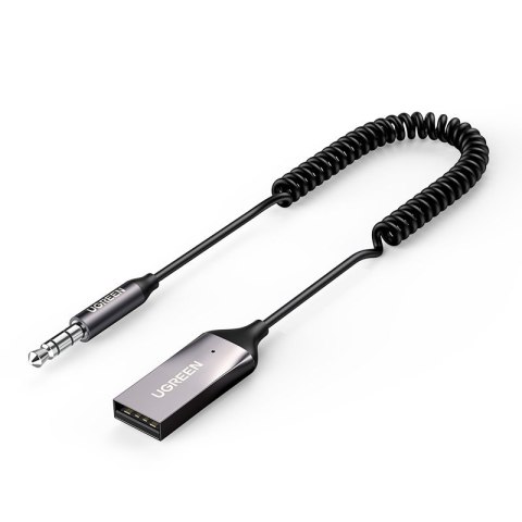 Odbiornik dźwięku adapter audio Bluetooth 5.3 kabel USB AUX jack czarny Odbiornik dźwięku adapter audio Bluetooth 5.3 kabel USB AUX jack czarny