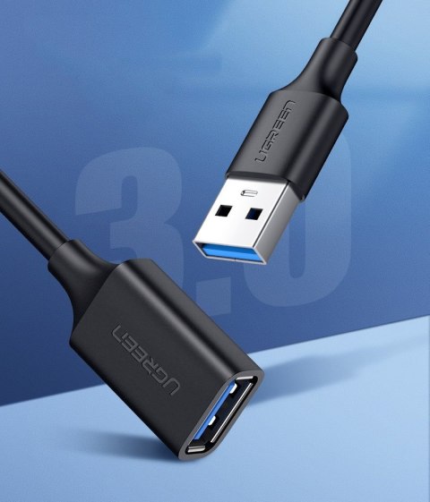 Przedłużacz kabla przewodu USB 3.0 3m czarny Przedłużacz kabla przewodu USB 3.0 3m czarny
