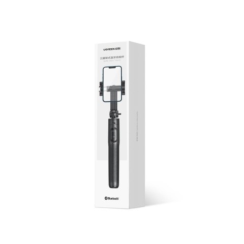 Selfie stick kijek teleskopowy do telefonu ze stojakiem i pilotem Bluetooth 1.5m czarny Selfie stick kijek teleskopowy do telefonu ze stojakiem i pilotem Bluetooth 1.5m czarny