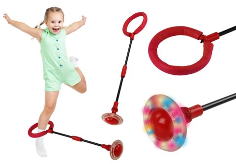 Hula Hop Skakanka Świecąca Skipper Na Nogę Składana Czerwona Hula Hop Skakanka Świecąca Skipper Na Nogę Składana Czerwona
