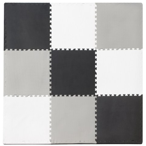 Puzzle piankowe mata dla dzieci 180x180cm 9 elementów szaro-kremowa Puzzle piankowe mata dla dzieci 180x180cm 9 elementów szaro-kremowa