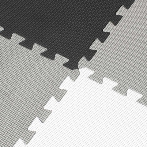 Puzzle piankowe mata dla dzieci 180x180cm 9 elementów szaro-kremowa Puzzle piankowe mata dla dzieci 180x180cm 9 elementów szaro-kremowa