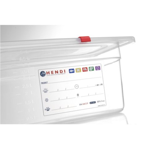 Pojemnik z polipropylenu GN 1/2 wys. 150 mm - Hendi 880166 Pojemnik z polipropylenu GN 1/2 wys. 150 mm - Hendi 880166