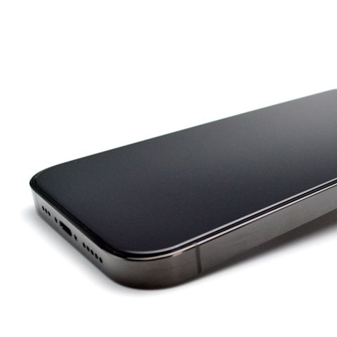 Szkło hartowane 9H na ekran do iPhone 15 Pro Premium Glass z ramką montażową czarne Szkło hartowane 9H na ekran do iPhone 15 Pro Premium Glass z ramką montażową czarne