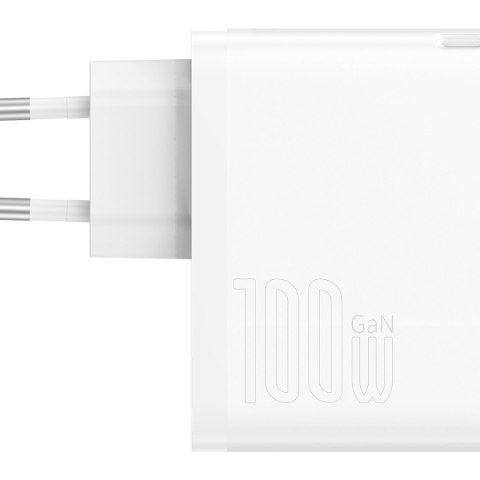 Szybka uniwersalna ładowarka sieciowa GaN5 Pro USB-C USB 100W PD QC AFC biały