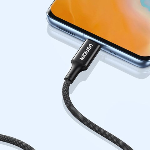 Kabel przewód USB-C w oplocie PD 100W 5A 480Mb/s 1m czarny Kabel przewód USB-C w oplocie PD 100W 5A 480Mb/s 1m czarny
