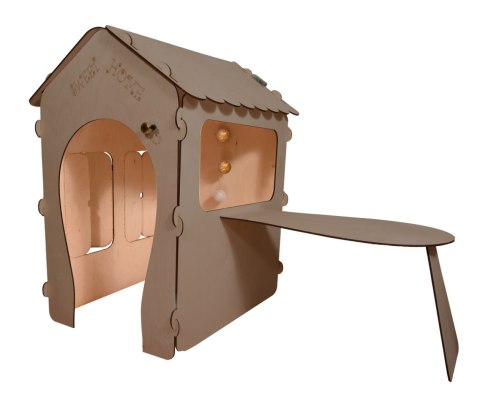 Domek drewniany dla dzieci z tablicą kredową i stolikiem 86 x 137 x 105 cm Domek drewniany dla dzieci z tablicą kredową i stolikiem 86 x 137 x 105 cm