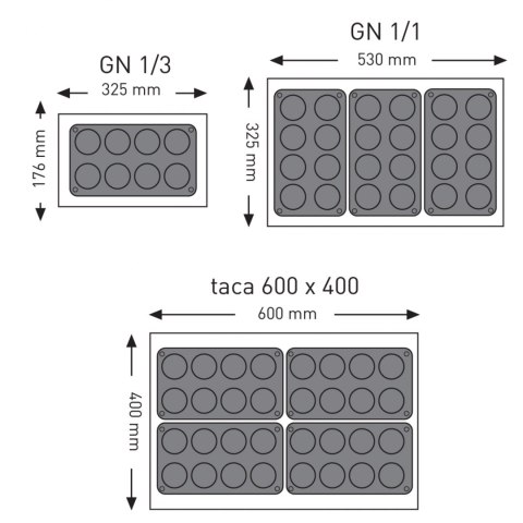 Foremki silikonowe nieprzywierające do pieczenia do 260C MINI-MUFFINS 176x300mm GN1/3 - Hendi 676905 Foremki silikonowe nieprzywierające do pieczenia do 260C MINI-MUFFINS 176x300mm GN1/3 - Hendi 676905