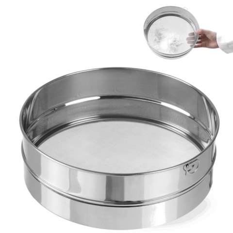 Sito cukiernicze gęste do przesiewania cukru pudru śr. 247mm stalowe - Hendi 637791 Sito cukiernicze gęste do przesiewania cukru pudru śr. 247mm stalowe - Hendi 637791