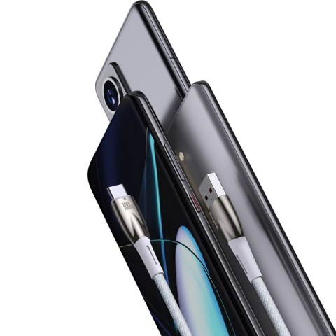Kabel przewód do szybkiego ładowania Glimmer USB-A - USB-C 1m - biały Kabel przewód do szybkiego ładowania Glimmer USB-A - USB-C 1m - biały
