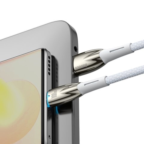 Kabel przewód do szybkiego ładowania Glimmer USB-A - USB-C 1m - biały Kabel przewód do szybkiego ładowania Glimmer USB-A - USB-C 1m - biały