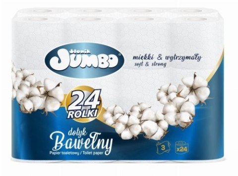 Papier toaletowy 24R SŁONIK JUMBO BAWEŁNA 3W - 24 Rolki Papier toaletowy 24R SŁONIK JUMBO BAWEŁNA 3W - 24 Rolki