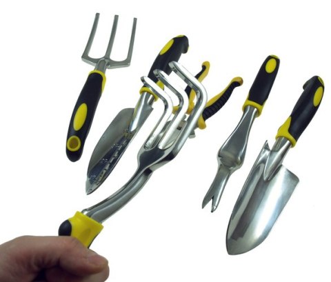 ZESTAW NARZĘDZI OGRODOWYCH 6szt aluminium z sekatorem ZESTAW NARZĘDZI OGRODOWYCH 6szt aluminium z sekatorem