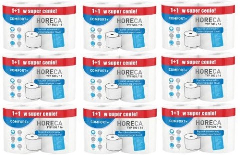 Ręcznik papierowy 2R HORECA COMFORT+ typ 500/16 100m 2W (1+1) - 18 Rolek Ręcznik papierowy 2R HORECA COMFORT+ typ 500/16 100m 2W (1+1) - 18 Rolek