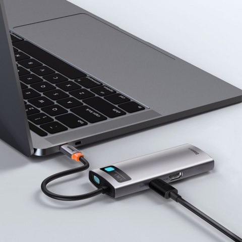 5w1 wielofunkcyjny HUB USB-C PD 100W HDMI 4K 3x USB 3.2 szary 5w1 wielofunkcyjny HUB USB-C PD 100W HDMI 4K 3x USB 3.2 szary