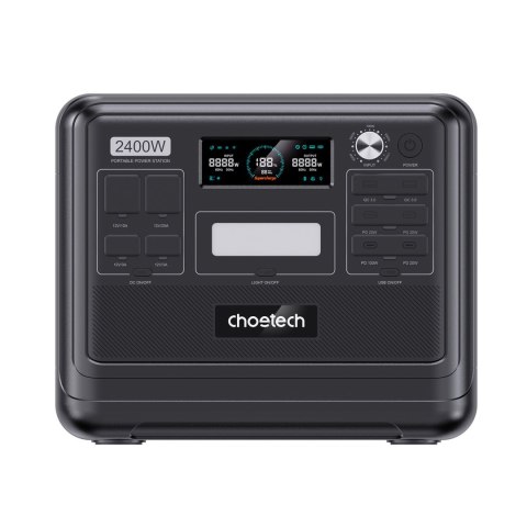 Stacja zasilania 640000mAh 2400W USB-A USB-C XT60 AC 50/60Hz czarna Stacja zasilania 640000mAh 2400W USB-A USB-C XT60 AC 50/60Hz czarna