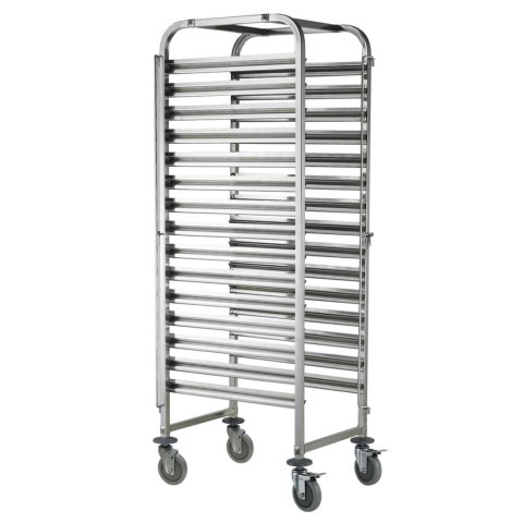 Wózek stalowy do transportu tac blach pojemników 15 x GN1/1 - Hendi 810613 Wózek stalowy do transportu tac blach pojemników 15 x GN1/1 - Hendi 810613