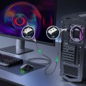 Kabel przewód DisplayPort - HDMI 4K 60Hz w oplocie 1m szary