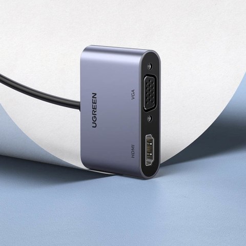 Przejściówka adapter USB - HDMI + VGA szara Przejściówka adapter USB - HDMI + VGA szara