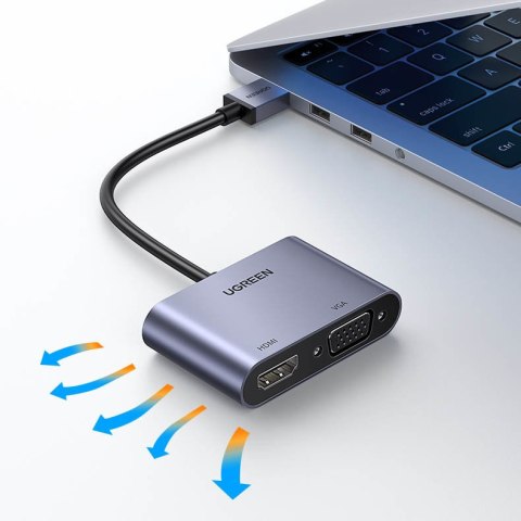 Przejściówka adapter USB - HDMI + VGA szara Przejściówka adapter USB - HDMI + VGA szara