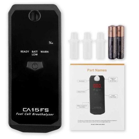 Alkomat elektrochemiczny CA 15FS + ustniki Alkomat elektrochemiczny CA 15FS + ustniki