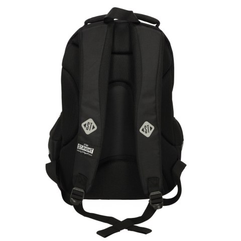 Plecak szkolny młodzieżowy 3-komorowy Black Vintage 18 cali Plecak szkolny młodzieżowy 3-komorowy Black Vintage 18 cali