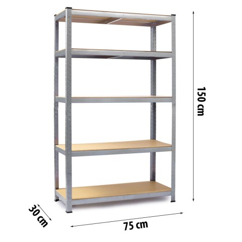 Regał metalowy magazynowy 150 x 75 x 30 cm Humberg 4840 Regał metalowy magazynowy 150 x 75 x 30 cm Humberg 4840