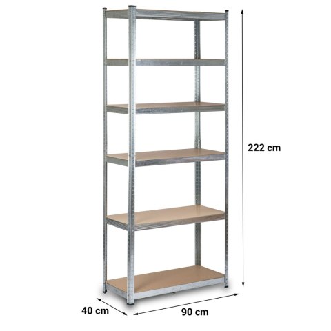 Regał metalowy magazynowy 222 x 90 x 40 cm Humberg HR-814 Regał metalowy magazynowy 222 x 90 x 40 cm Humberg HR-814