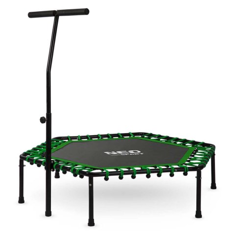 Trampolina fitness z uchwytem 127 cm Neo-Sport - sześciokątna zielona Trampolina fitness z uchwytem 127 cm Neo-Sport - sześciokątna zielona