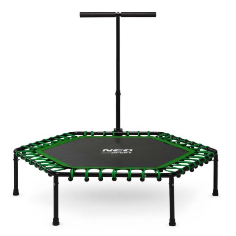 Trampolina fitness z uchwytem 127 cm Neo-Sport - sześciokątna zielona Trampolina fitness z uchwytem 127 cm Neo-Sport - sześciokątna zielona