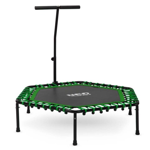Trampolina fitness z uchwytem 127 cm Neo-Sport - sześciokątna zielona Trampolina fitness z uchwytem 127 cm Neo-Sport - sześciokątna zielona