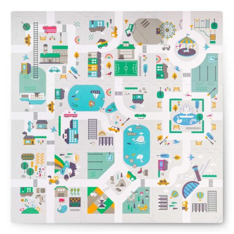 Mata piankowa puzzle 120x120cm + piankowe figurki Nukido Town Mata piankowa puzzle 120x120cm + piankowe figurki Nukido Town