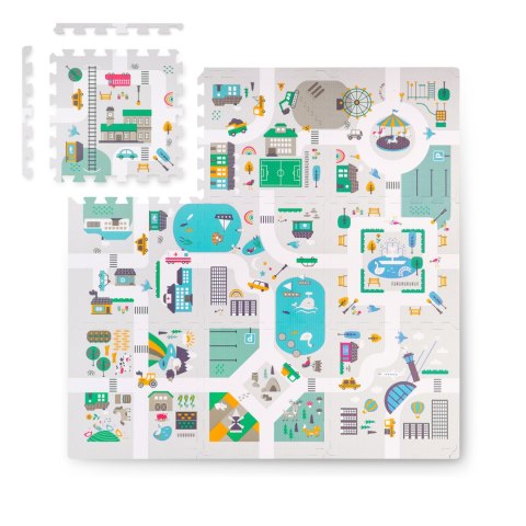 Mata piankowa puzzle 120x120cm + piankowe figurki Nukido Town Mata piankowa puzzle 120x120cm + piankowe figurki Nukido Town