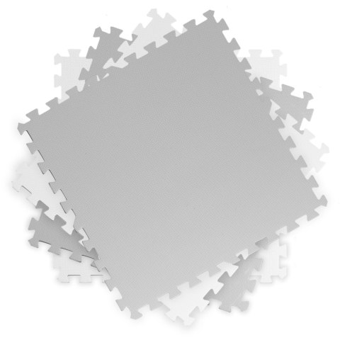 Duża mata piankowa, puzzle 4 szt. białe i szare Duża mata piankowa, puzzle 4 szt. białe i szare