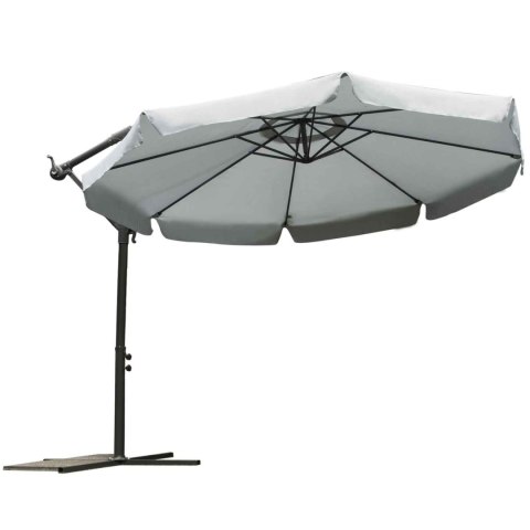 Parasol ogrodowy składany 8 segmentów szary 350cm Parasol ogrodowy składany 8 segmentów szary 350cm