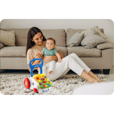 Chodzik edukacyjny z muzyką 2w1 RK-744 Ricokids biały Chodzik edukacyjny z muzyką 2w1 RK-744 Ricokids biały